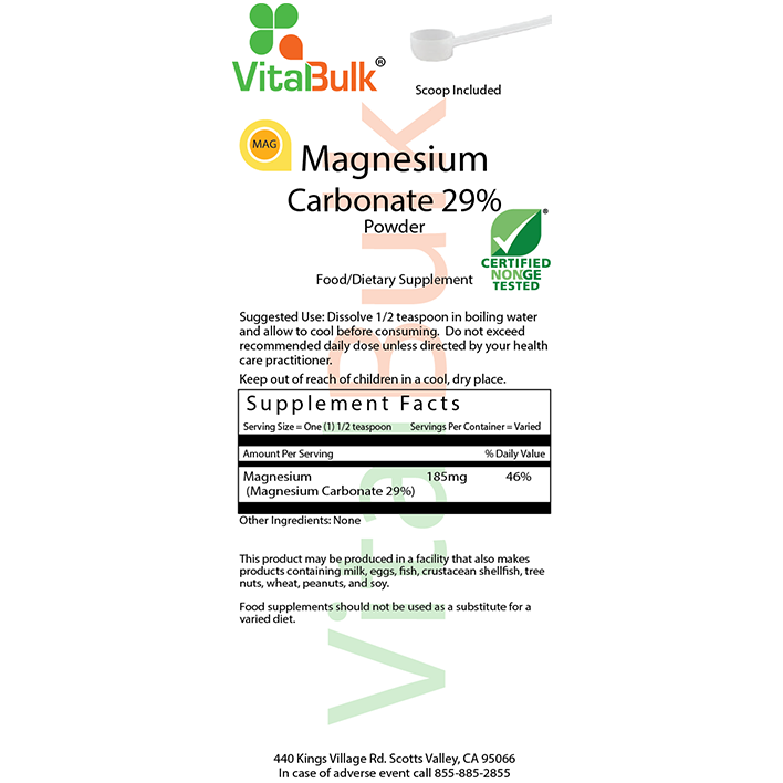 

Магний карбонат порошок VitalBulk, 56 г