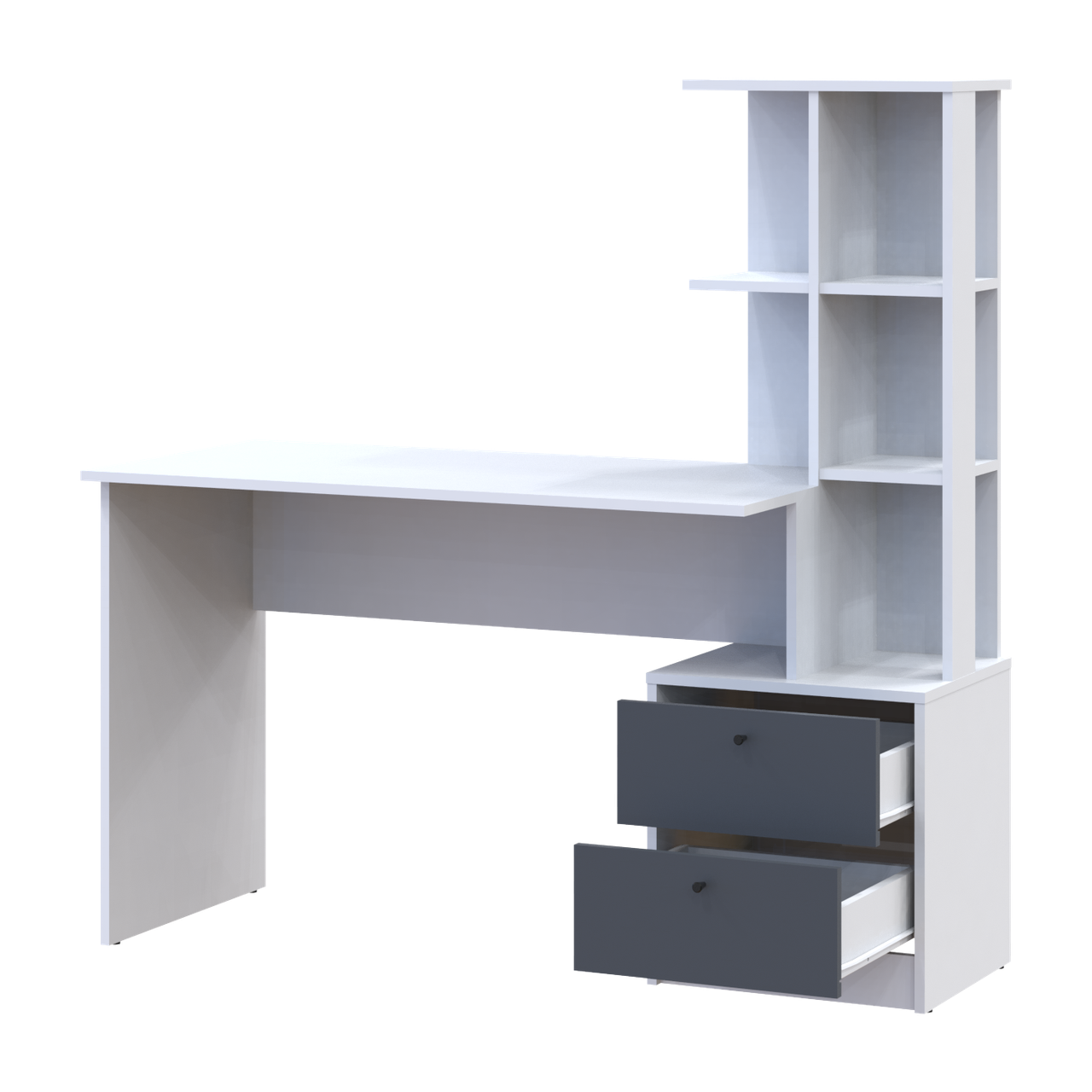 Офісний стіл Doros Т7 Білий/Графіт 136х55х138 (41516058) 4