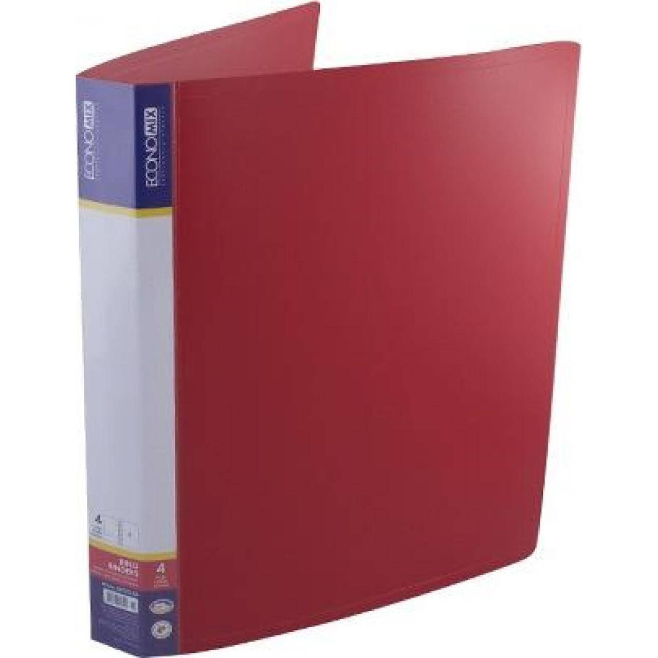 

Папка "Economix" А4 на 4 кольца красная (1) (10) № E30702-03, Красный