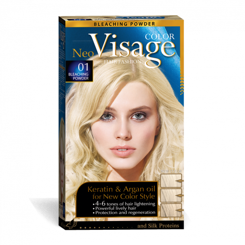 

Фарба для волосся VISAGE 01 Освітлююча пудра, 50/50/20 мл