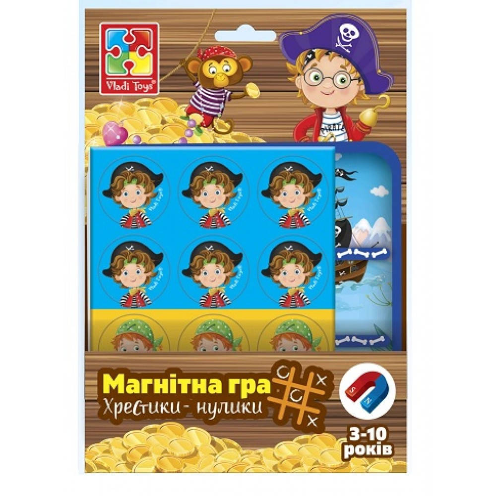 

Магнітна гра 3703-06 Пірати.Хрестики-нолики (Vladi Toys)
