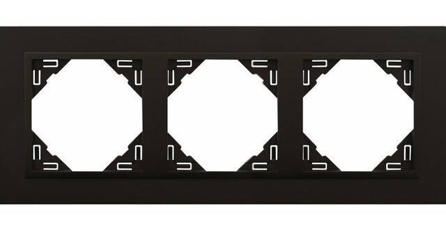 

Рамка тройная универсальная Efapel Logus90 ANIMATO чёрный матовый (90930 TRR)