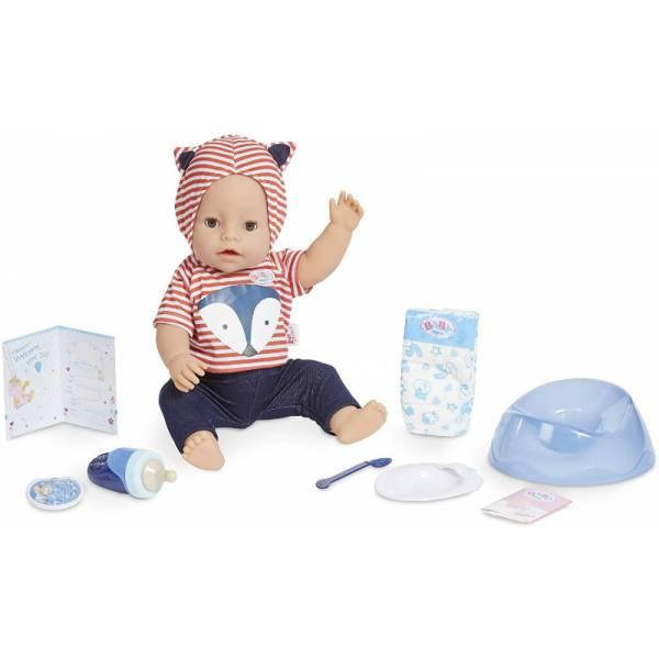 

Zapf Baby born Интерактивный пупс, младенец мальчик с голубыми глазками 43 см 916809 Blue Eyes Interactive