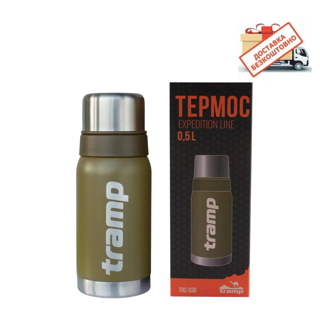 

Термос Tramp 0.5л. Expedition Line оливковый. TRC-030-olive. термос трамп