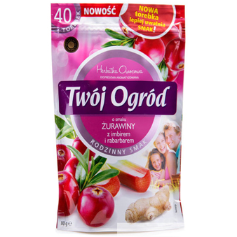 

Чай фруктовый Twoj Ogrod Zurawiny (клюква, имбирь, ревень) 40 пакетов Польша