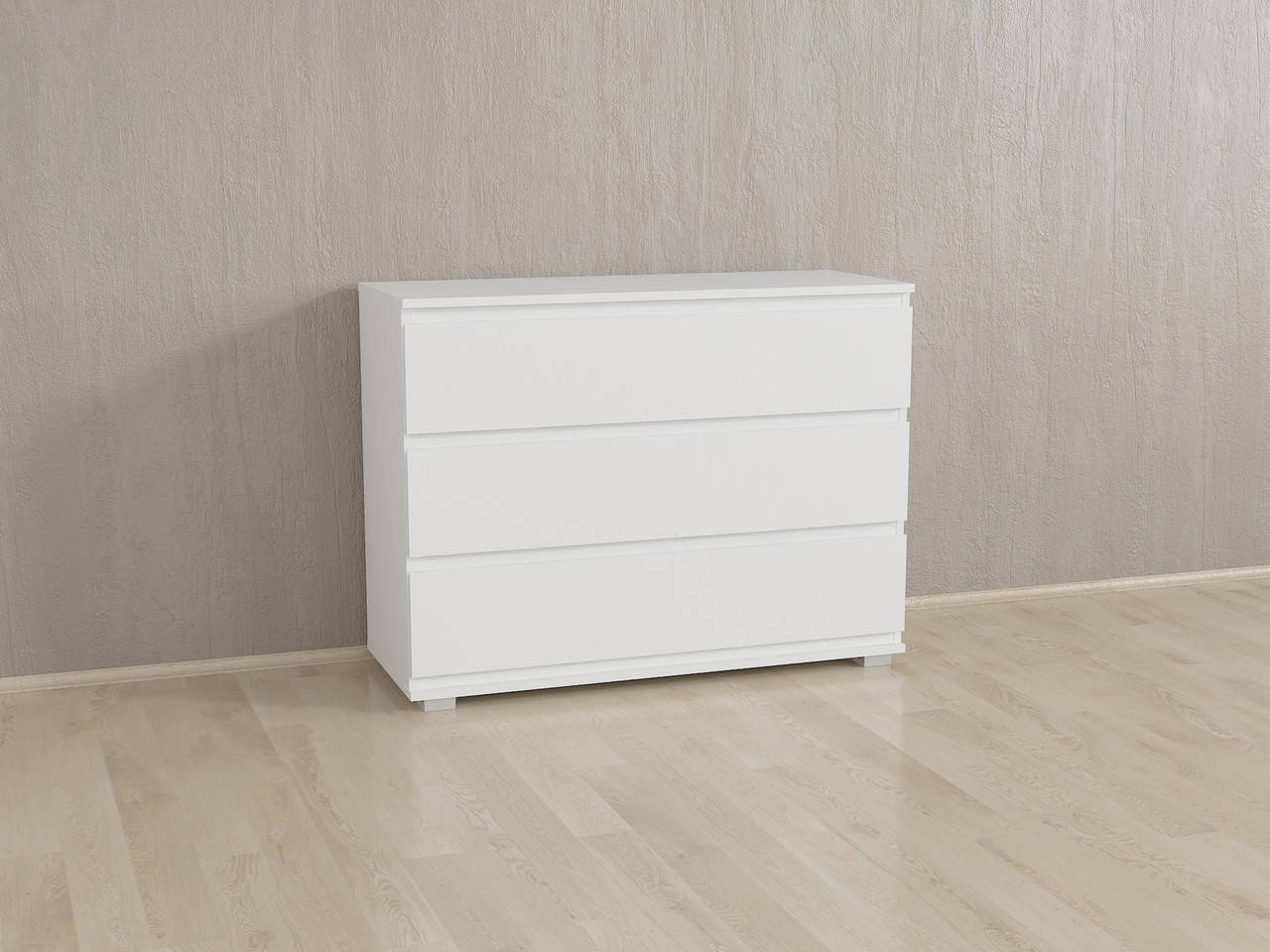 

Комод на 3 ящика без ручек из ДСП