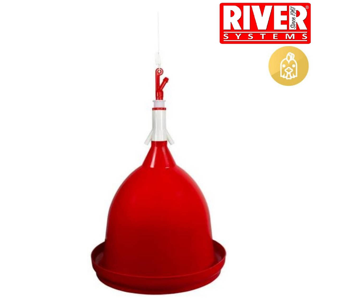 

Автоматична підвісна поїлка для птиці ДЗВІНОЧОК з клапаном для шланга 12-17мм RIVER