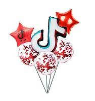 

Набор шаров для оформления праздника Тик Ток красный, 6 штук