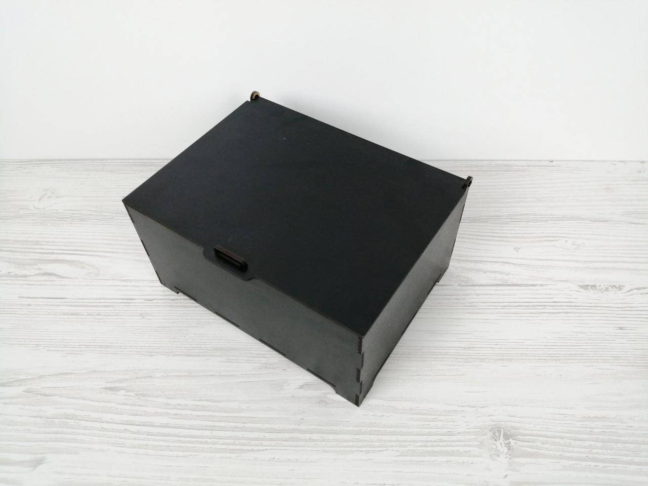 

Коробка для подарка из ДВП 20*15*10 см, Черный