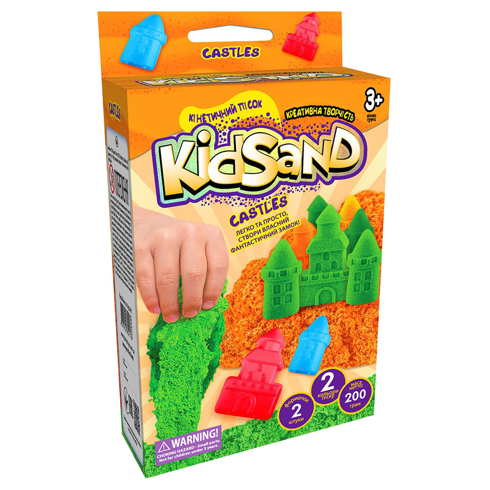 

Кинетический песок KidSand KS-05, 200 г в наборе (Оранжевые замки)
