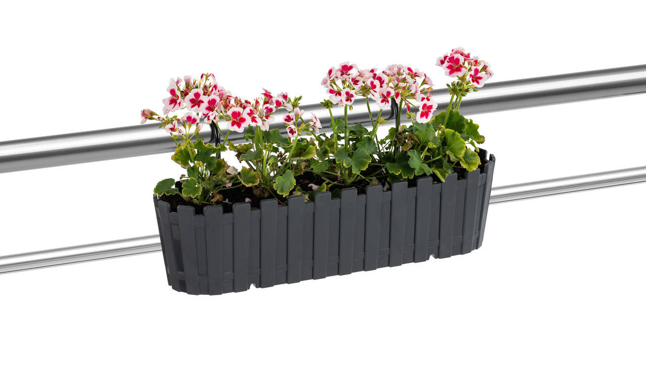 

Вазон для цветов Poliwork Akasya Balcony подвесной овальный 6 л 39 x 14 x 12 см, Цвет Антрацит