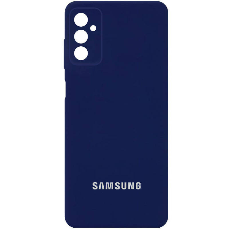 

Чехол силиконовый с закрытым низом для Samsung Galaxy M52, Темно-синий