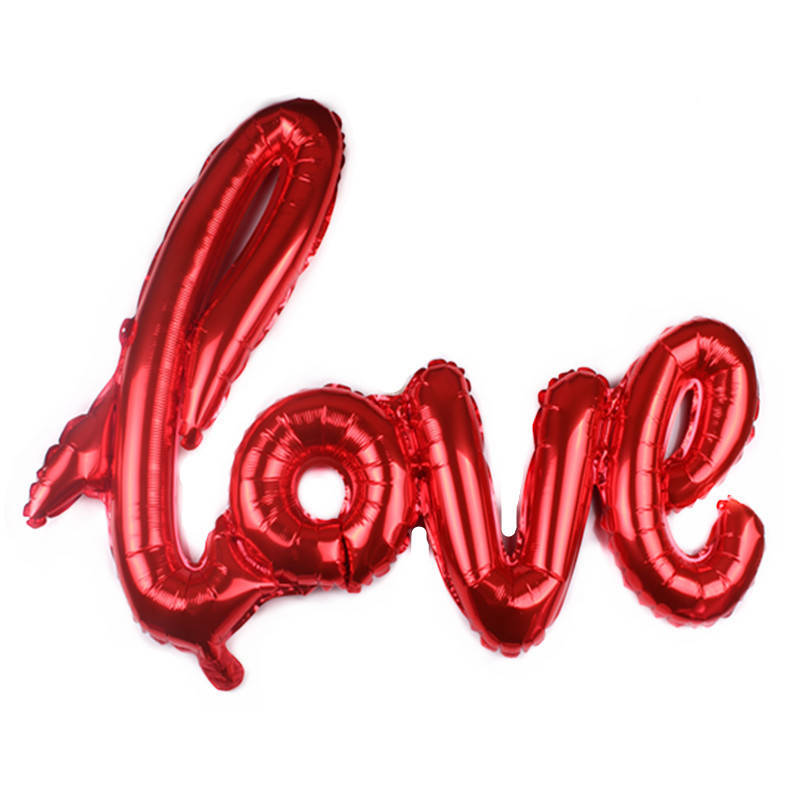 

Фольгированные буквы LOVE (прописью) КНР (100х72 см ) красные, Розовое золото