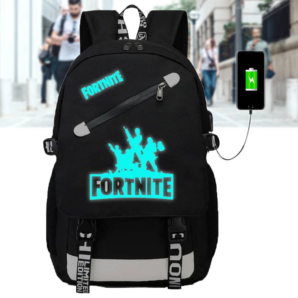 

Светящийся городской рюкзак с USB зарядкой / Рюкзак с защитой ноутбука, Черный