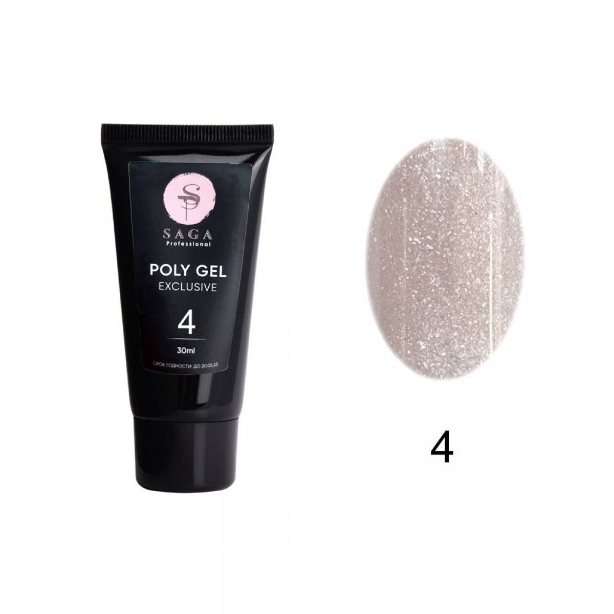 

Полигель Saga Professional EXCLUSIVE Poly Gel №04, 30 мл