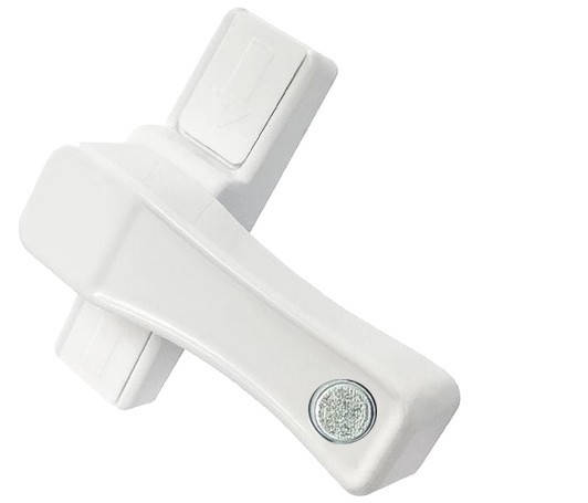 

Блокиратор на окно с кнопкой белый Akpen Ограничитель открывания окна противовзломный