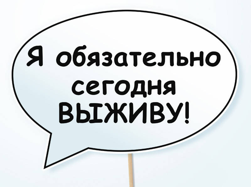 

Топ! Смешная Табличка Я выживу 30х20 см, для Прикольных фото, №208