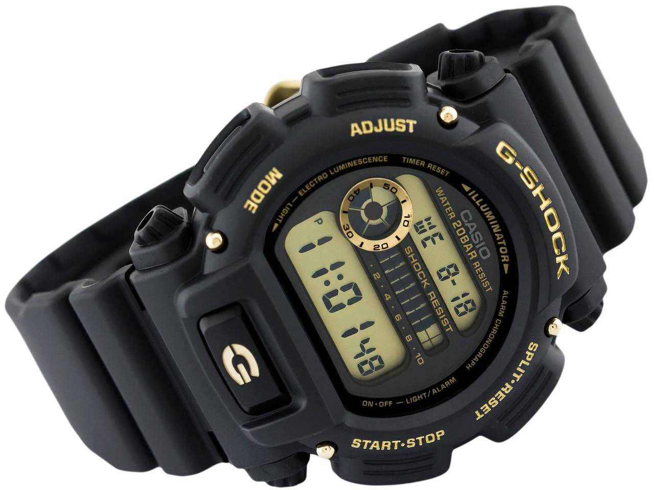 

Часы наручные мужские Casio G-Shock DW-9052GBX-1A9 оригинал, цифровые, желтые с черным