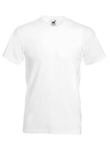 

Мужская футболка с V-вырезом Fruit of the loom V-neck 100% хлопок Белый, M