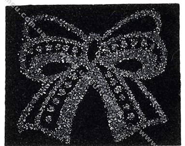 

Аппликация для термопереноса флок бантик 2,5*2,5см серебро