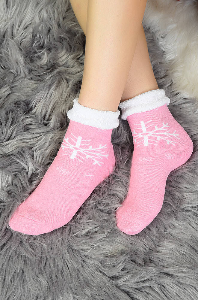 

Носки женские розовые со снежинками размер 36-39 АDS 137938M, Розовый