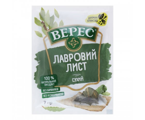 

Лавровий лист сухий 7 г п/п «Верес»