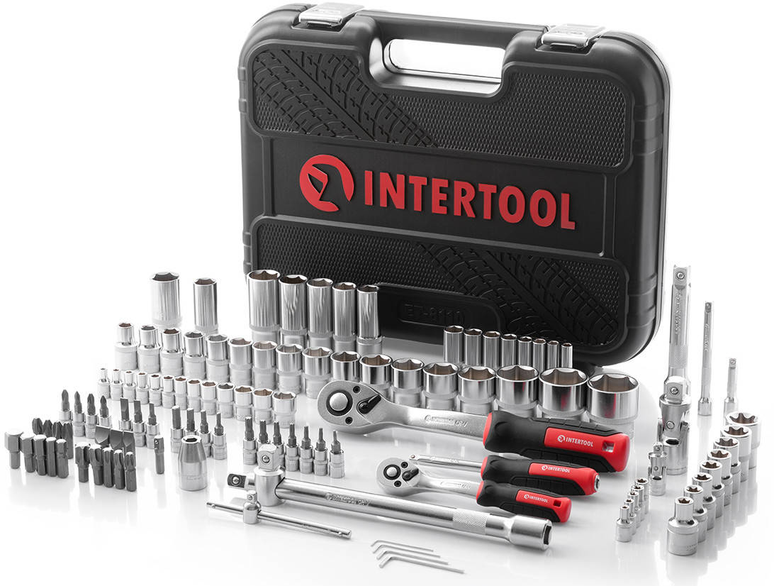 

Набор инструментов 110 ед. STORM, 1/2", 1/4", Сr-V INTERTOOL ET-8110