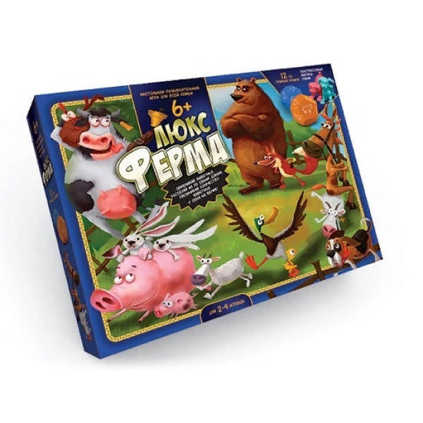 

KMG-FL-UA-01-01 Большая Настольная игра Ферма Люкс укр. тм Danko Toys