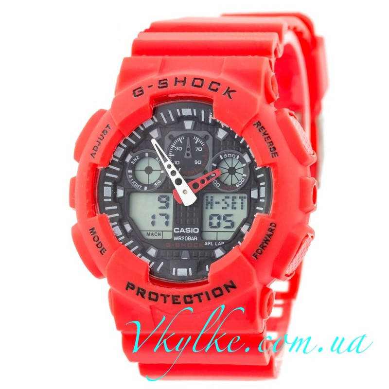 

Часы Casio G-Shock GA-100 красные