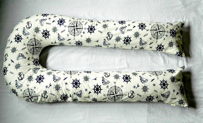 

Наволочка хлопковая на подушку для беременных и кормящих расцветка "Морская тематика", Разные цвета