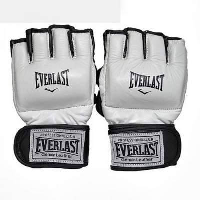 

Перчатки Ever для единоборств, MMA, кожа, рр. L, XL, mod.4015, Белый