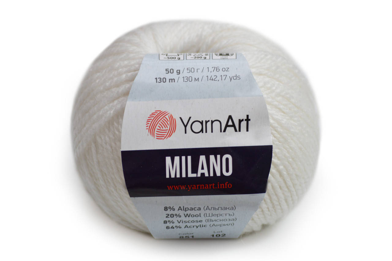 

YarnArt Milano, Белый №851