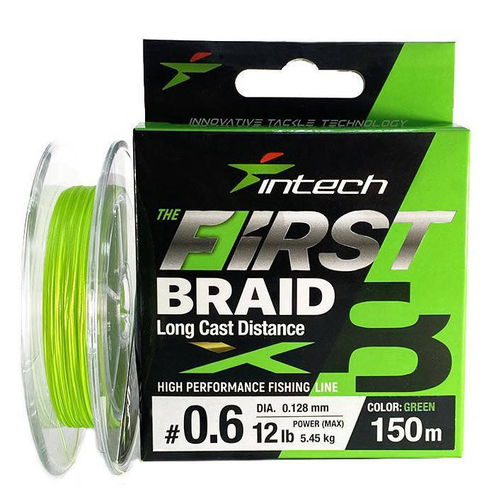 

Шнур плетеный Intech First Braid X8 #0.6/0.128mm (12lb/5.45kg) 150m