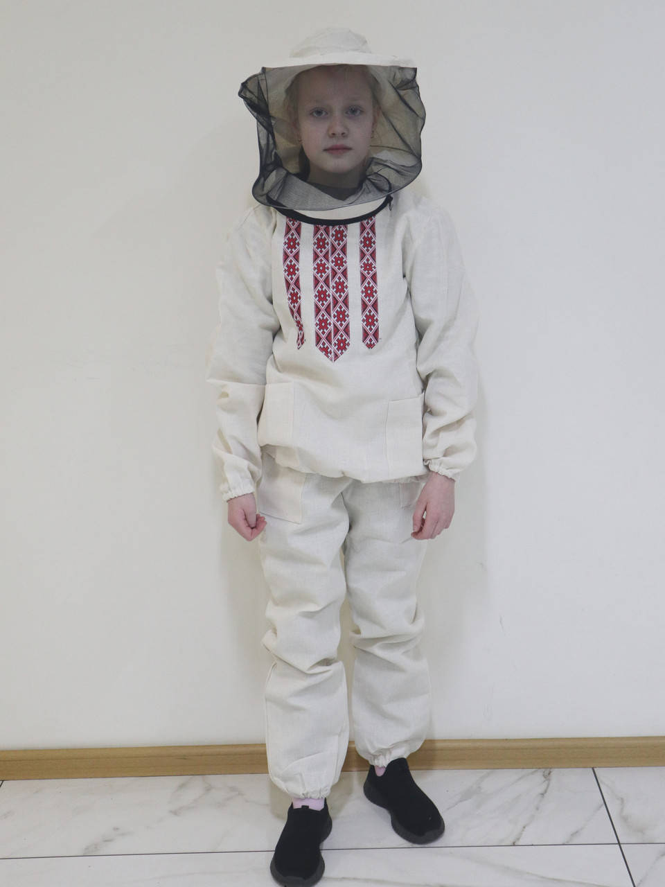 

Костюм пчеловода детский (9-11лет), вышиванка, двунитка