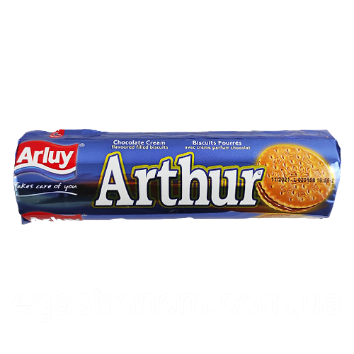 

Печенье сэндвич Arluy Arthur с шоколадной начинкой 250г