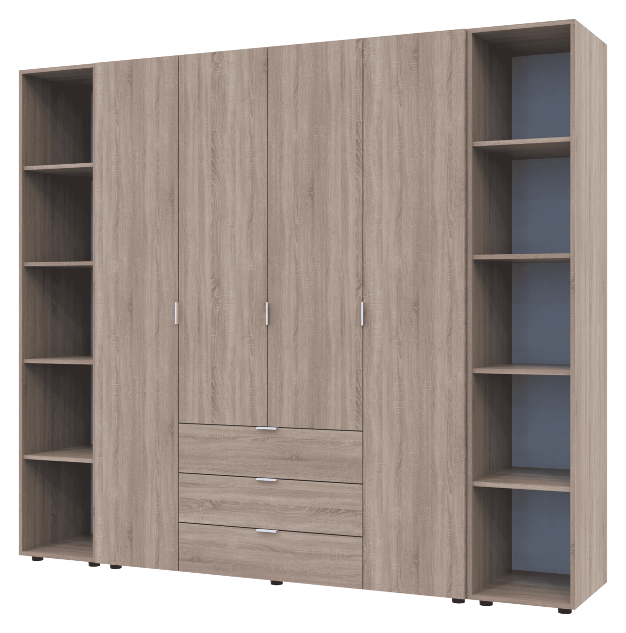 Комплект Doros Гелар з 2 Етажерками Дуб сонома  4 ДСП 231.4х49.5х203.4 (42005050) 3