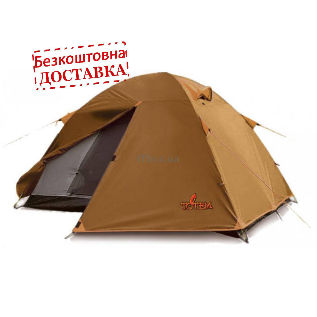 

Палатка туристическая двухместная двухслойная TOTEM Trek (TTT-021), Хаки
