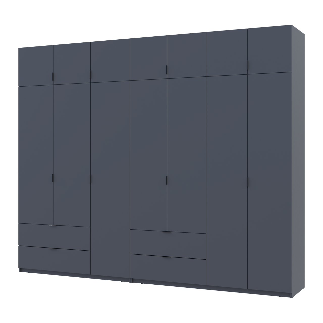 Розпашна Шафа для одягу Doros Лукас Графіт 3+4 ДСП 295х50х240 (42005125)