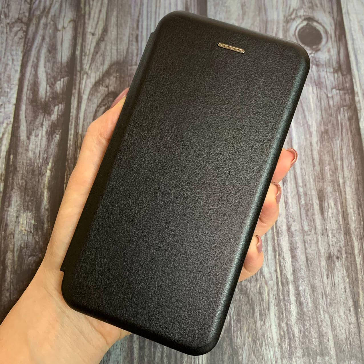 

Чехол книга для Samsung M30s с эко кожи с подставкой магнитом книжка на телефон самсунг м30с черная STN, Черный