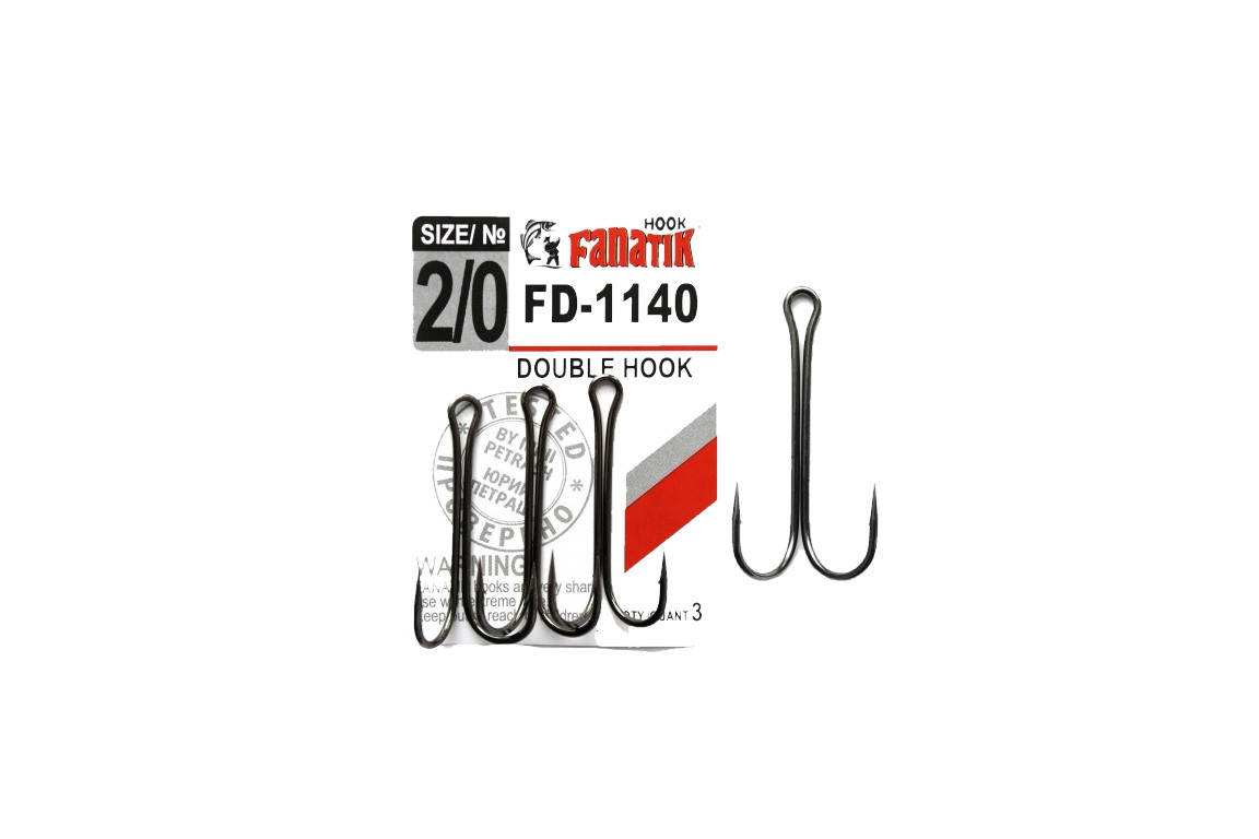 

Двойные крючки Fanatik FD-1140 №2/0 3шт