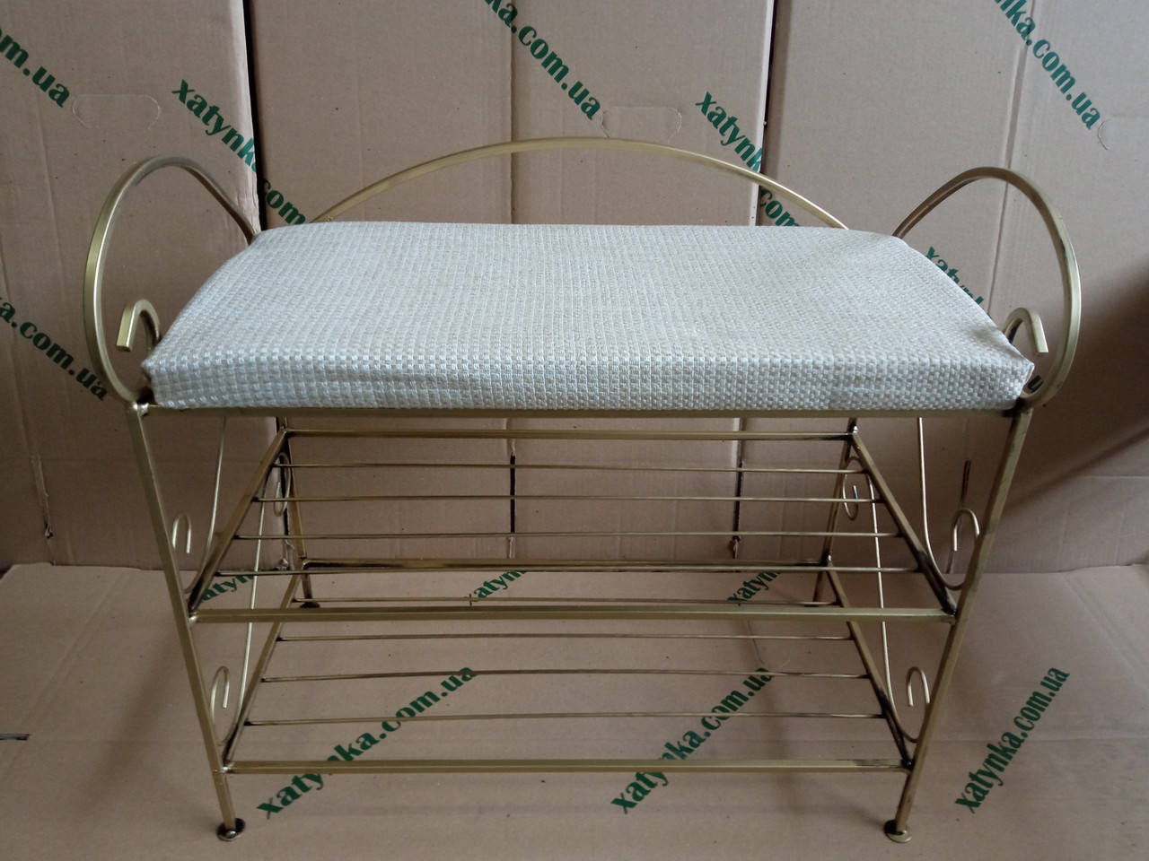 

Пуфик кованый большой. Банкетка. Пуф. Прихожая