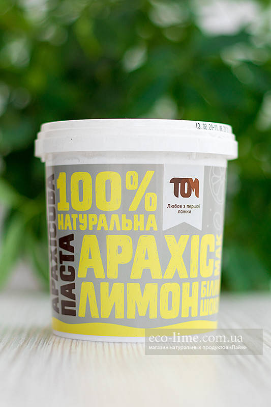 

Арахисовая паста ТОМ с белым шоколадом, маком и лимоном, 500г