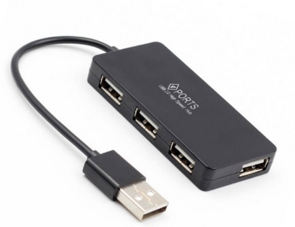 

USB 2.0 hub концентратор разветвитель 4 порта компакт черный
