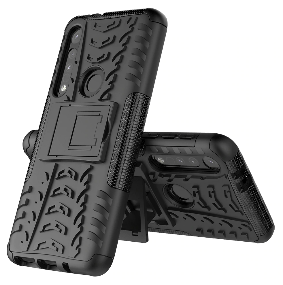 

PC + TPU чехол Armor для Motorola One Macro (8 цветов) черный