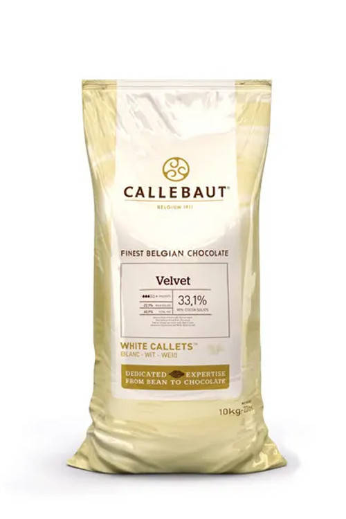

Шоколад белый бельгийский Callebaut Velvet в каллетах 33.1% , 10 кг.