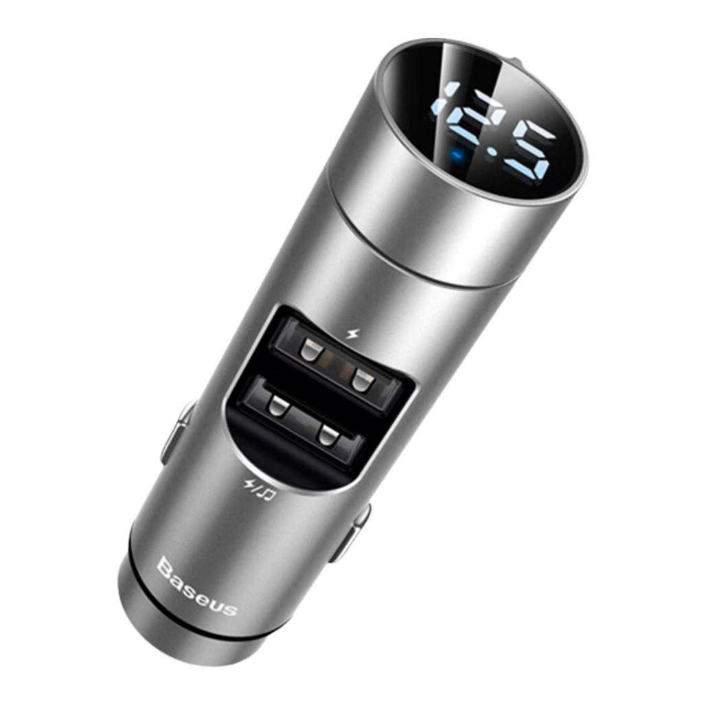 

FM-трансмиттер Baseus Energy Column Car Wireless MP3 Charger Silver (CCNLZ-0S) [52562]