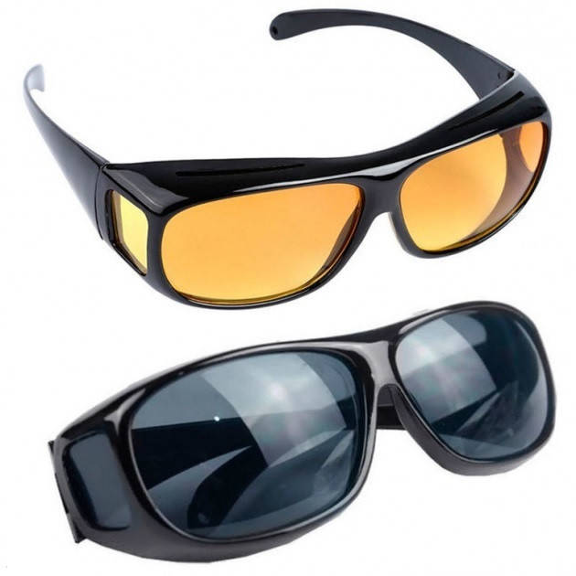 

Комплект очков для водителей HD Vision Day & Night 2 в 1 с антибликовым покрытием