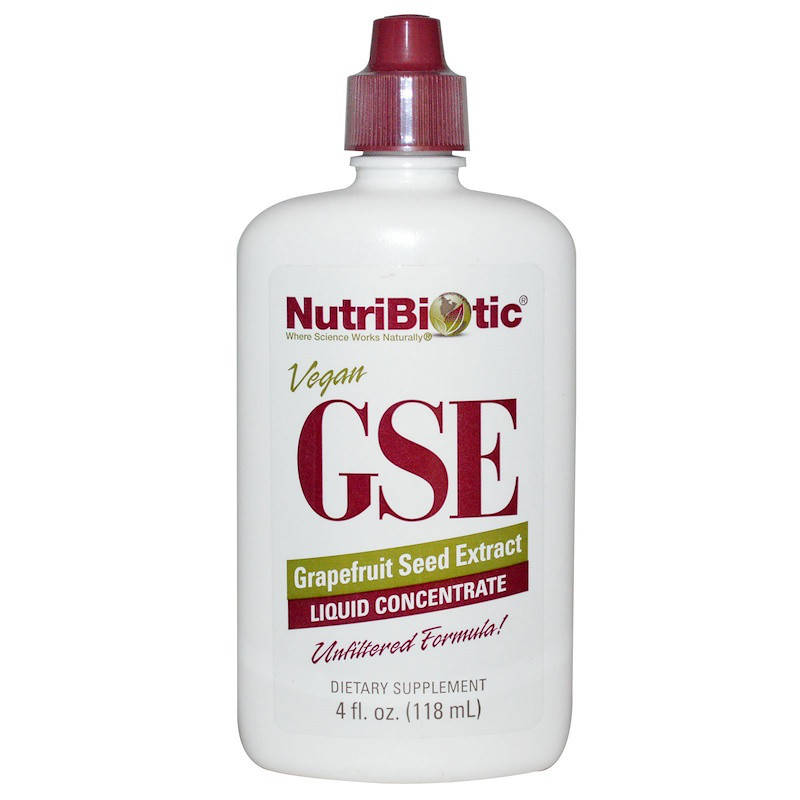 

NutriBiotic, GSE экстракт зерен грейпфрута, жидкий концентрат, 4 жидких унций (118 мл)