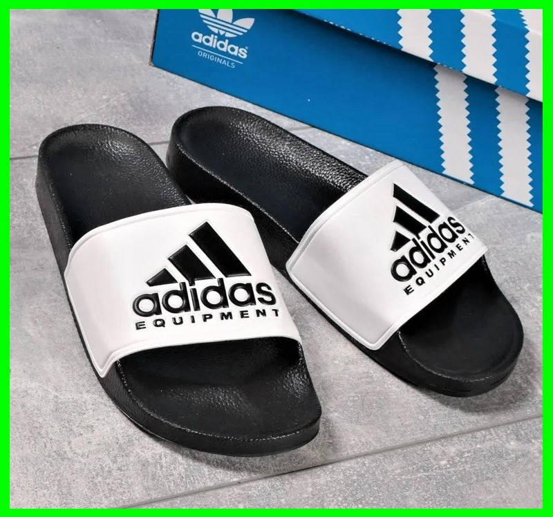 

Мужские Шлёпанцы Тапочки ADIDAS Сланцы Адидас Чёрные с Белым (размеры: 42,43,44,45)