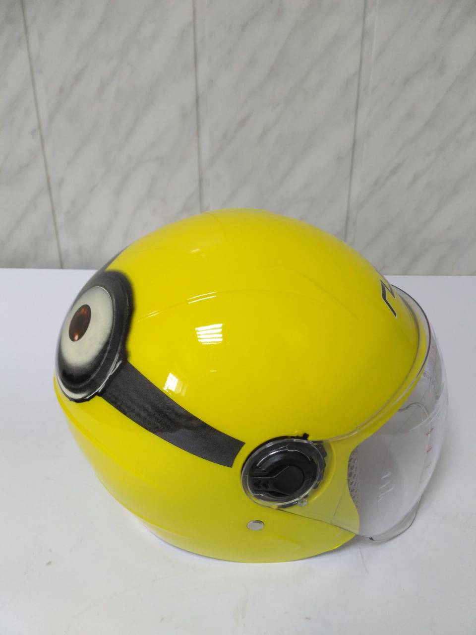 

Мотошлем детский желтый для детей от 3-х до 8-ми лет "Миньон"